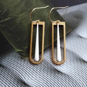 BOUCLES D'OREILLES "ARPEGE" BLANC