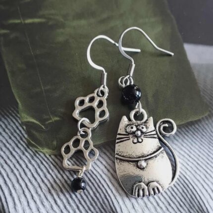 BOUCLES D’OREILLES « CHAT DODU »